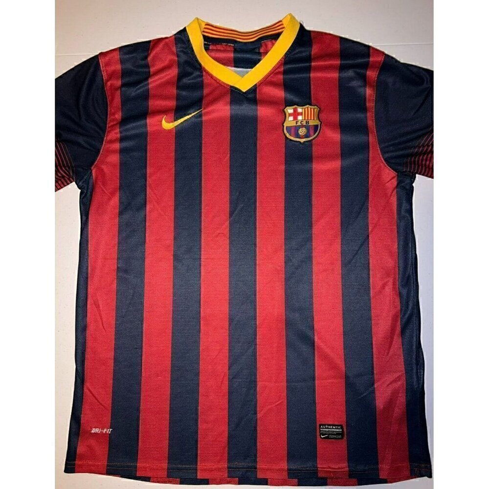 Nike FC Barcelona Jersey Authentic# 052992245 2009-2010 FIFA World Cup Winners